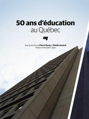 cover image of 50 ans d'éducation au Québec